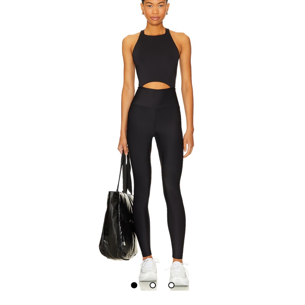 Cut Out Onesie in Black